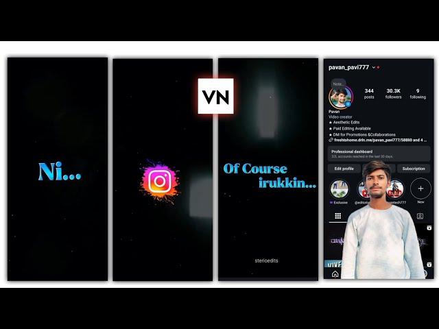 New Instagram trending Reels Editing VN | VN video editing trending reels