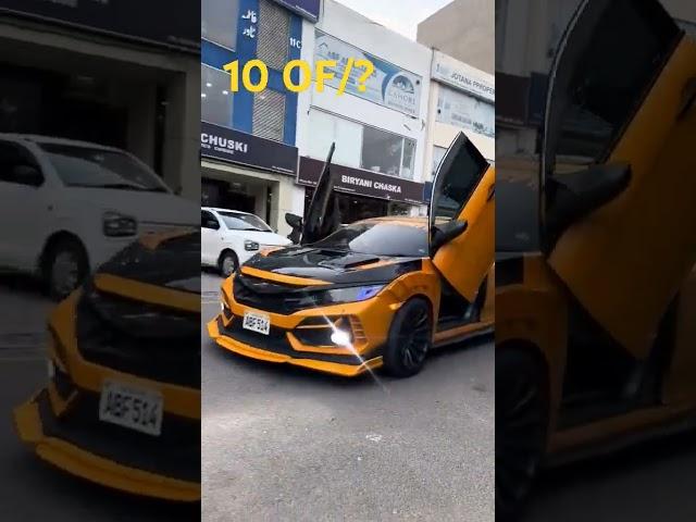 HONDA Civic X Modification & Lamborghini Doors Style #sbcmodifier #civicmodified #CivicxModified