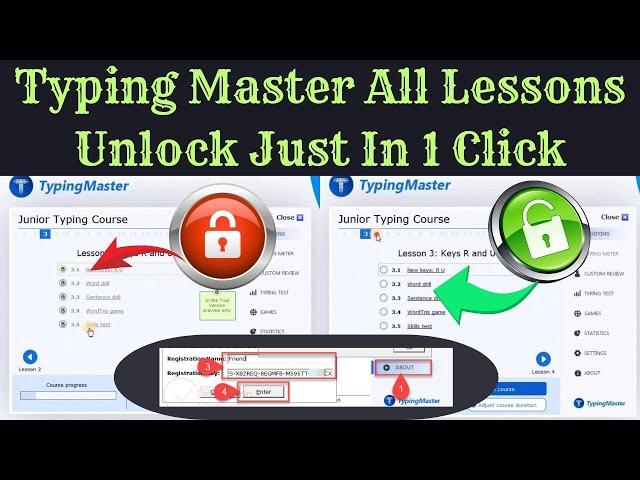 Typing master 11 unlock all lessons|typing master 11 registration key|typing speed kaise badhaye