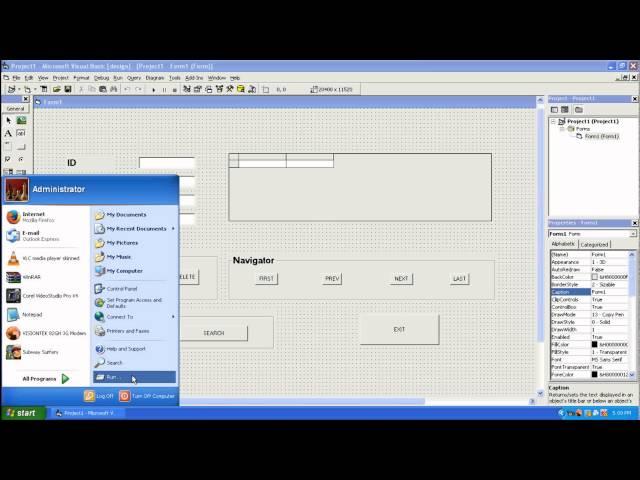 Visual basic 6 0 using ADODB and add update delete records and show in Datagrid