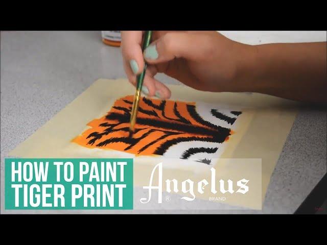 How To Paint Tiger Print on Leather with Angelus Brand Paints by @KendrasCustoms