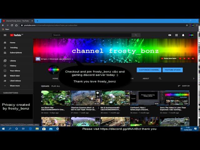 What I Am Doing 14.08.2020 Into 16.08.2020 Channel Frosty Bonz New Update #18 Ultra HD 4K Gaming