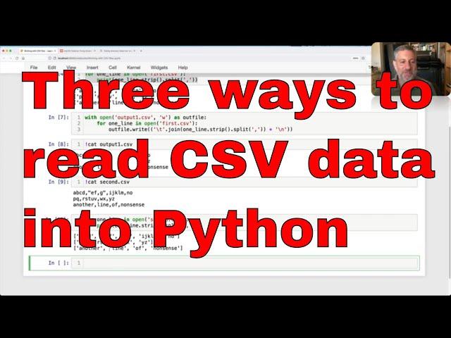 Three ways to read CSV data into Python