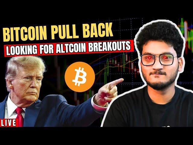 BITCOIN PULLSBACK - HUNTING FOR DEALS IN ALTCOINS | CRYPTO MARKET LIVE TRADING