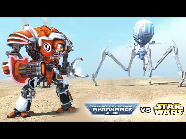 WARHAMMER 40K vs STAR WARS: Adeptus Mechanicus vs CIS Battle Droids - Men of War: Assault Squad 2