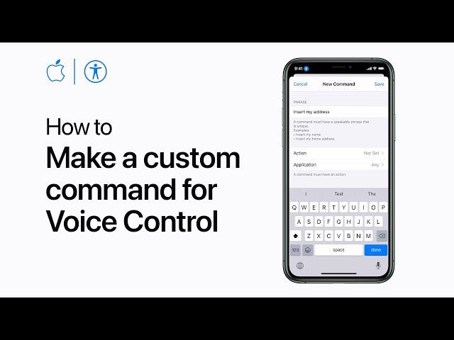 How to make custom commands in Voice Control for iPhone, iPad, and iPod touch – Apple Support