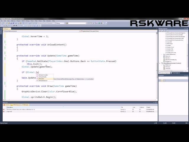 3. Methods of Global.cs in RSK for Kinect