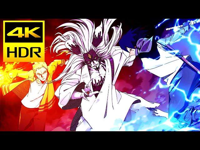 Naruto and Sasuke vs Momoshiki FULL FIGHT 4k Ultra HD 60 FPS (English Dub)