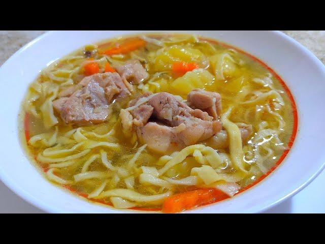 Chicken noodle SOUP! You'll lick your fingers!Olga's recipes.