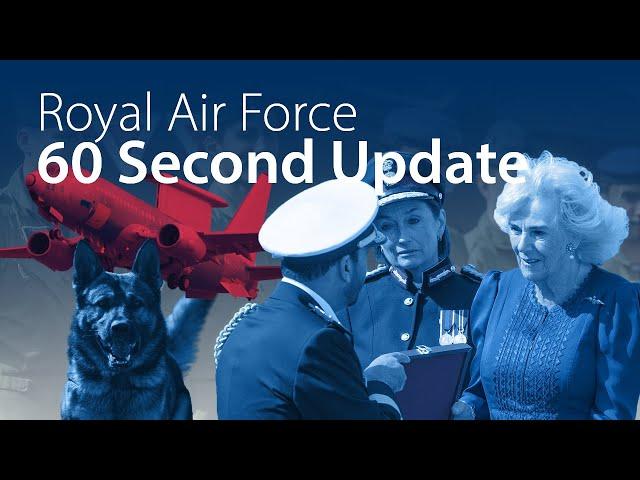 RAF 60 Second Update: Military Working Dog Trials and new RAF Aircraft