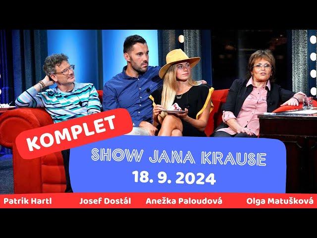 Celý díl - Show Jana Krause 18. 9. 2024