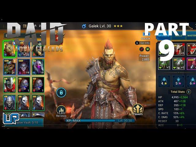 RAID SHADOW LEGENDS // Let's Play Walkthrough Gameplay Part 9 (MAX LEVEL 30 RARE CHAMPION)