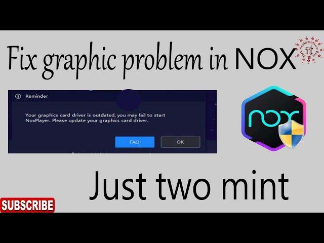 Nox App player Your graphics card driver Outdated|Fix Outdated graphics Driver Nox Android Emulator