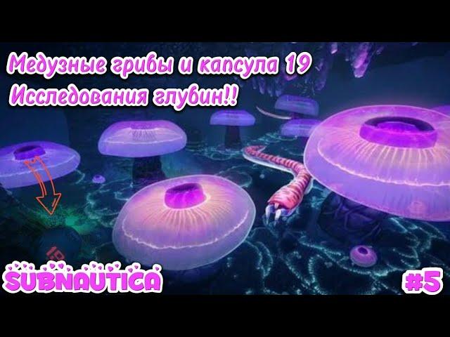 Медузные грибы и капсула 19 в Subnautica I Исследование глубин!