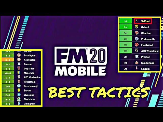 Football Manager 2020 MOBILE - BEST TACTICS  | Applicable For Small & Big Clubs | Updated Version