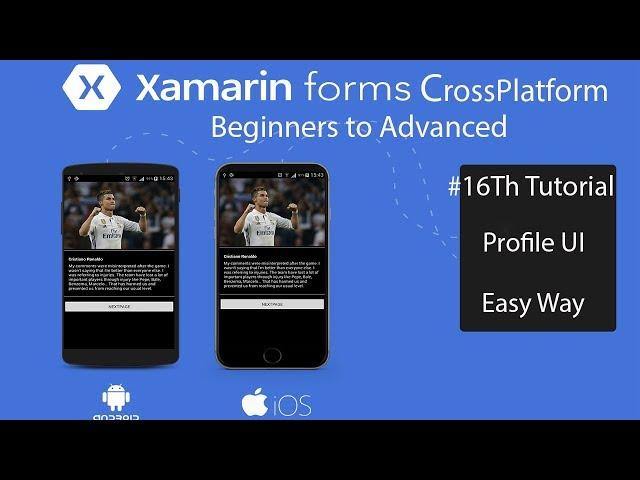 Xamarin Forms Profile UI Design[Tutorial 16]