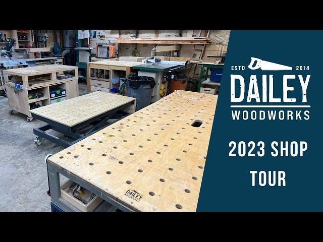 Full Time Furniture Maker in a 715 square foot shop. Dailey Woodworks shop tour November 2023.