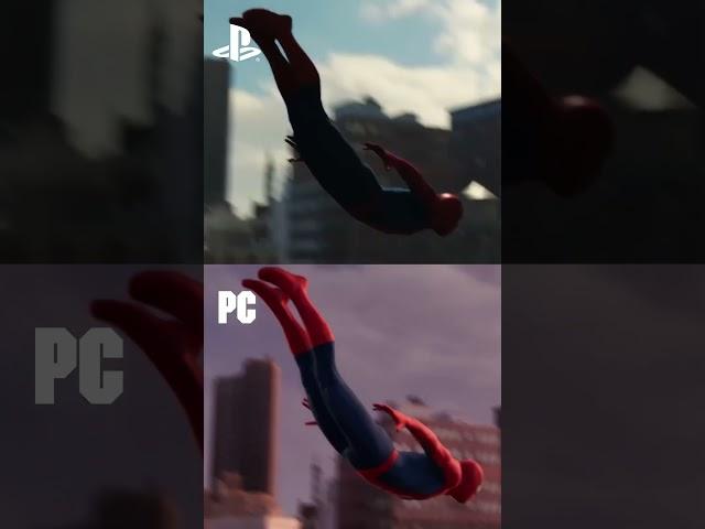 Spider man Pc Vs Ps 5 #spiderman