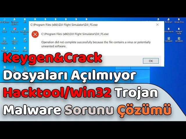 KEYGEN/CRACK DOSYASI ACILMIYOR VIRUS ALGILAMA SORUNU HACKTOOL/WIN32 WINDOWS DEFENDER 2023