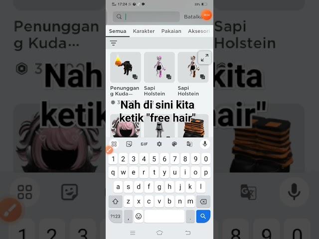 cara dapat rambut gratis di roblox  #roblox #fypシ゚viral