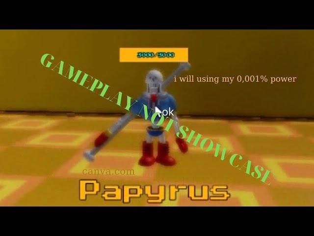 Roblox - Undertale: Judgement Day | Disbelief papyrus rework Gameplay