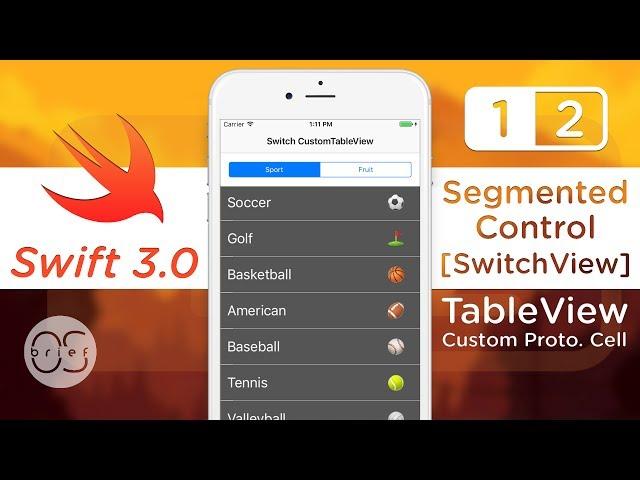 SegmentedControl - Switch 'Custom' TableViews : Swift 3