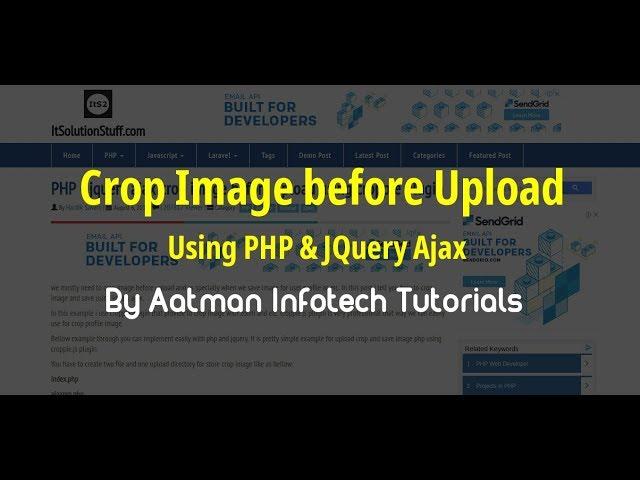 PHP & Ajax - Crop and Resize Image before Upload