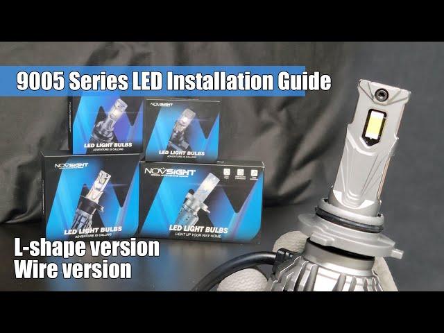 9005 HB3 LED Bulbs installation guide: Novsight 9005 LED headlight