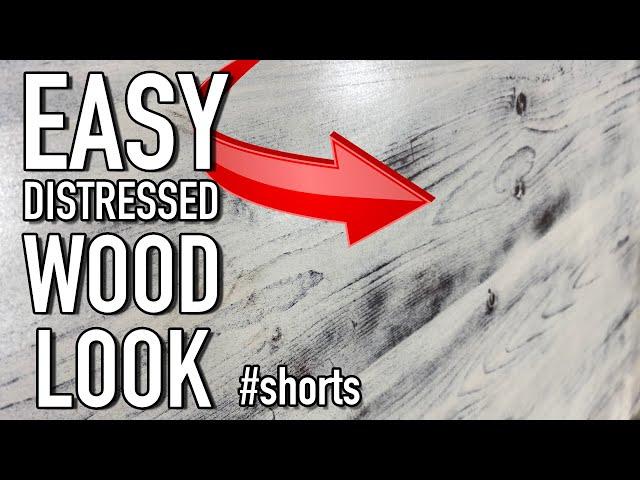 DIY Distressed Wood Look in 5 Easy Steps #shorts