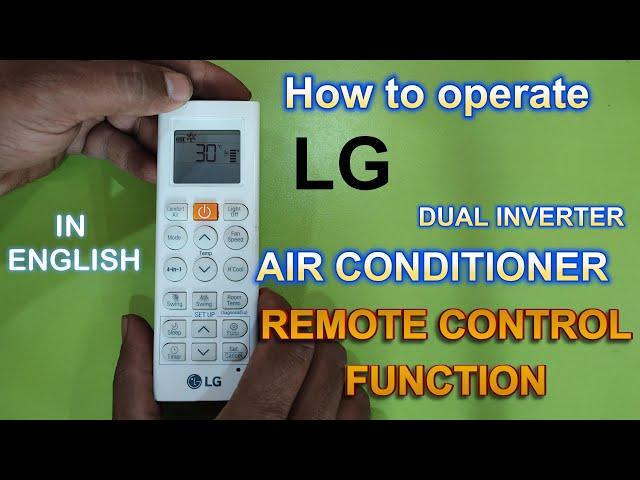 How to operate lg dual inverter ac remote control function in english