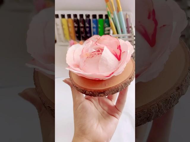 || How to Make a Rose Out of Tissue Paper || #DIY #craft #handmade #rose #tissue #viralshort