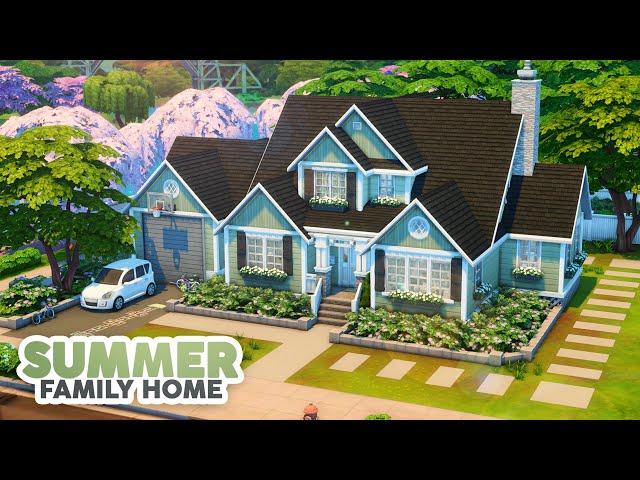 Large Summer Family Home ️ // The Sims 4 Speed Build