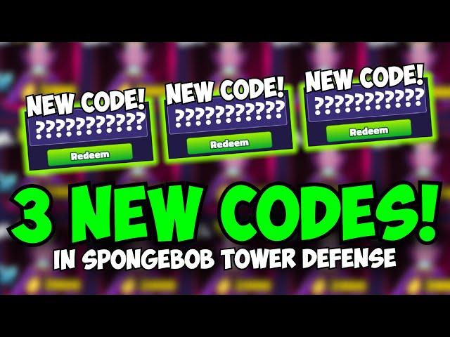 3 New Codes & NEW BUG in Sponebob Tower Defense!