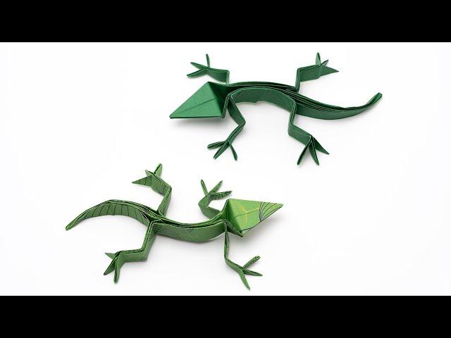 Origami Lizard tutorial (Román Díaz)