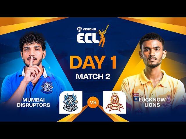 #ECL | Match 2 | Mumbai Disruptors vs Lucknow Lions | Munawar Faurqui vs Anurag Dwivedi