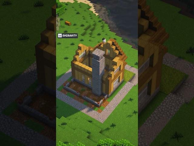 Minecraft : Simple Survival House Time-lapse | #shorts