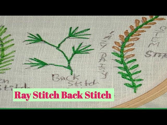 Ray Stitch | Back Stitch |hand embroidery design for beginners #112