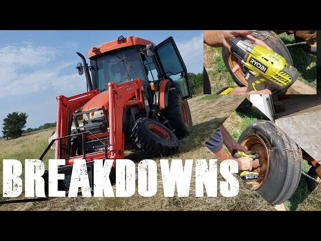 Where our farm money goes? Breakdowns and Tires plus Ryobi 18v 1/2 drive impact review.