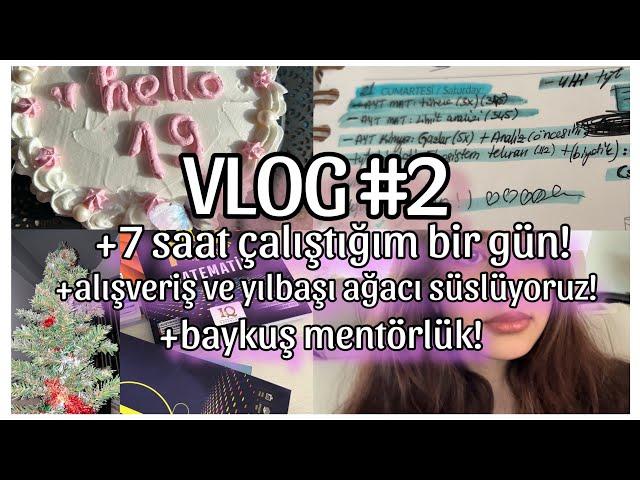 #vlog2|+7saat ders,alışveriş,yılbaşı ağacı,baykuş mentörlük…