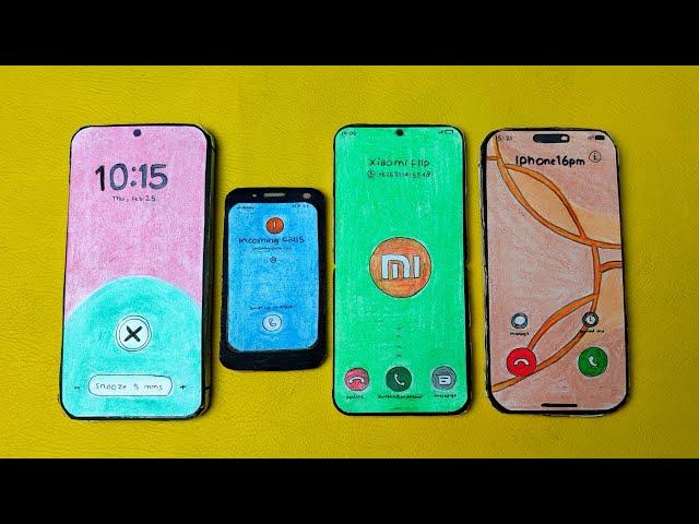 SAMSUNG S24 plus/PALM phone/Xiaomi flip/iPhone 16 pro,alarm+meet+ WhatsApp+incoming calls