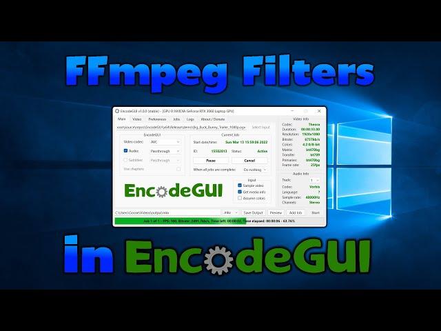 [EncodeGUI Official Video Tutorial] How to Use the FFmpeg Filters (Crop, Resize, Rotate, Sharpening)