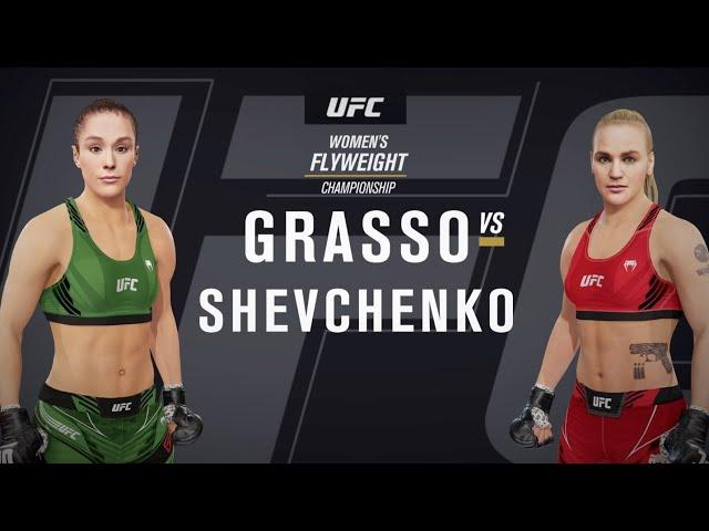 UFC Noche Grasso vs Shevchenko Flyweight Title Fight Simulation 