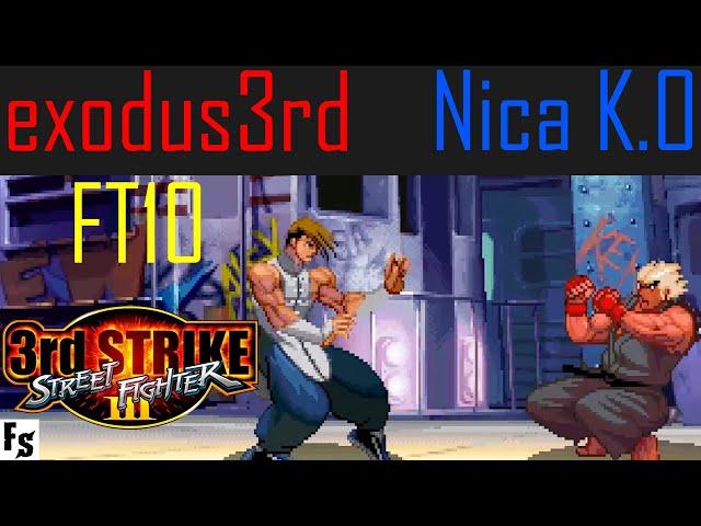 Street Fighter III: Third Strike - exodus3rd [Yang] vs Nica K.O [Ken] (Fightcade FT10)