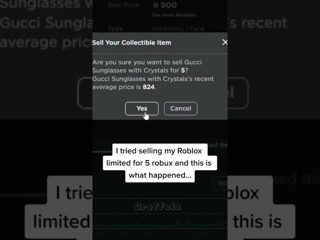 Selling my Roblox limited for 5 robux...