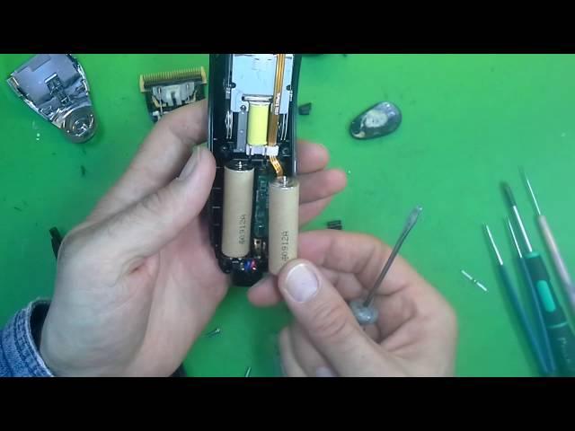 How to change the battery on the machine for a hairstyle of hair Panasonic ER1610