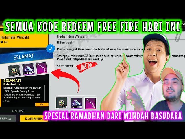 KODE REDEEM FF HARI INI 2024 SPESIAL DARI WINDAH BASUDARA BERHADIAH SG 2 DAN DIAMOND FREE FIRE