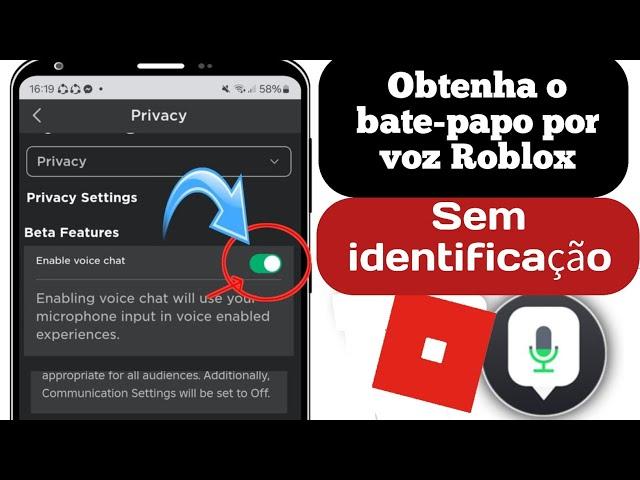 Como obter o CHAT DE VOZ ROBLOX (2024) |  Como obter bate-papo por voz Roblox (SEM ID)