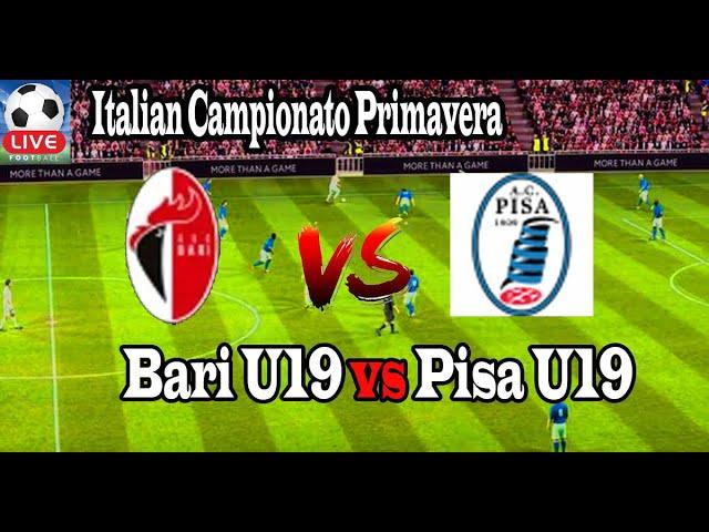 Live Football Bari U19 vs Pisa U19 ll Live Italian Campionato Primavera