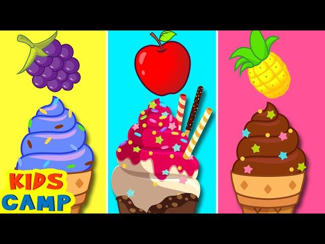  Learn Colors And Fruits With Ice Cream | Educational Videos For Kids