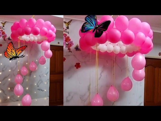 How to make Balloon jhoomar | easy decoration ideas at home | balloon decoration jhumar